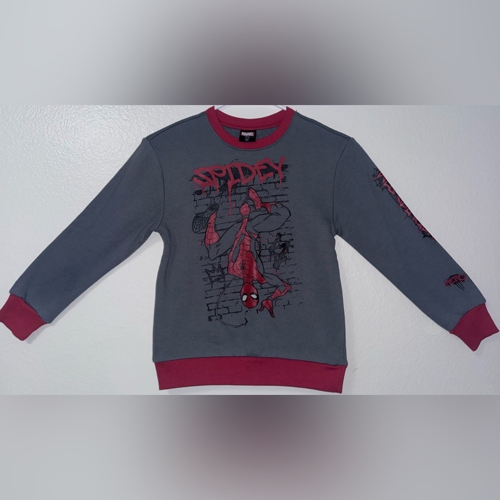 Marvel Gray and Red Spidey Sweatshirt